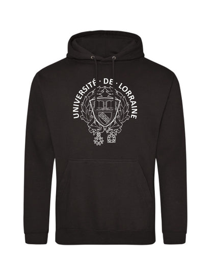 Sweat à capuche unisexe brodé armoiries de l'Université de Lorraine