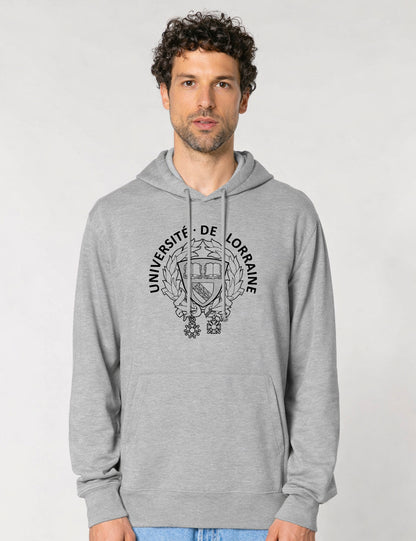 Sweat à capuche unisexe brodé armoiries de l'Université de Lorraine