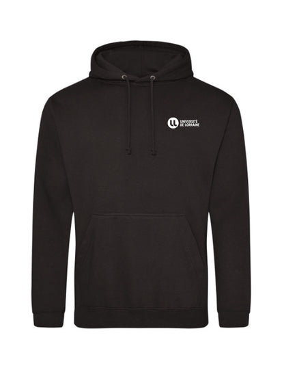 Sweat à capuche unisexe brodé Université de Lorraine