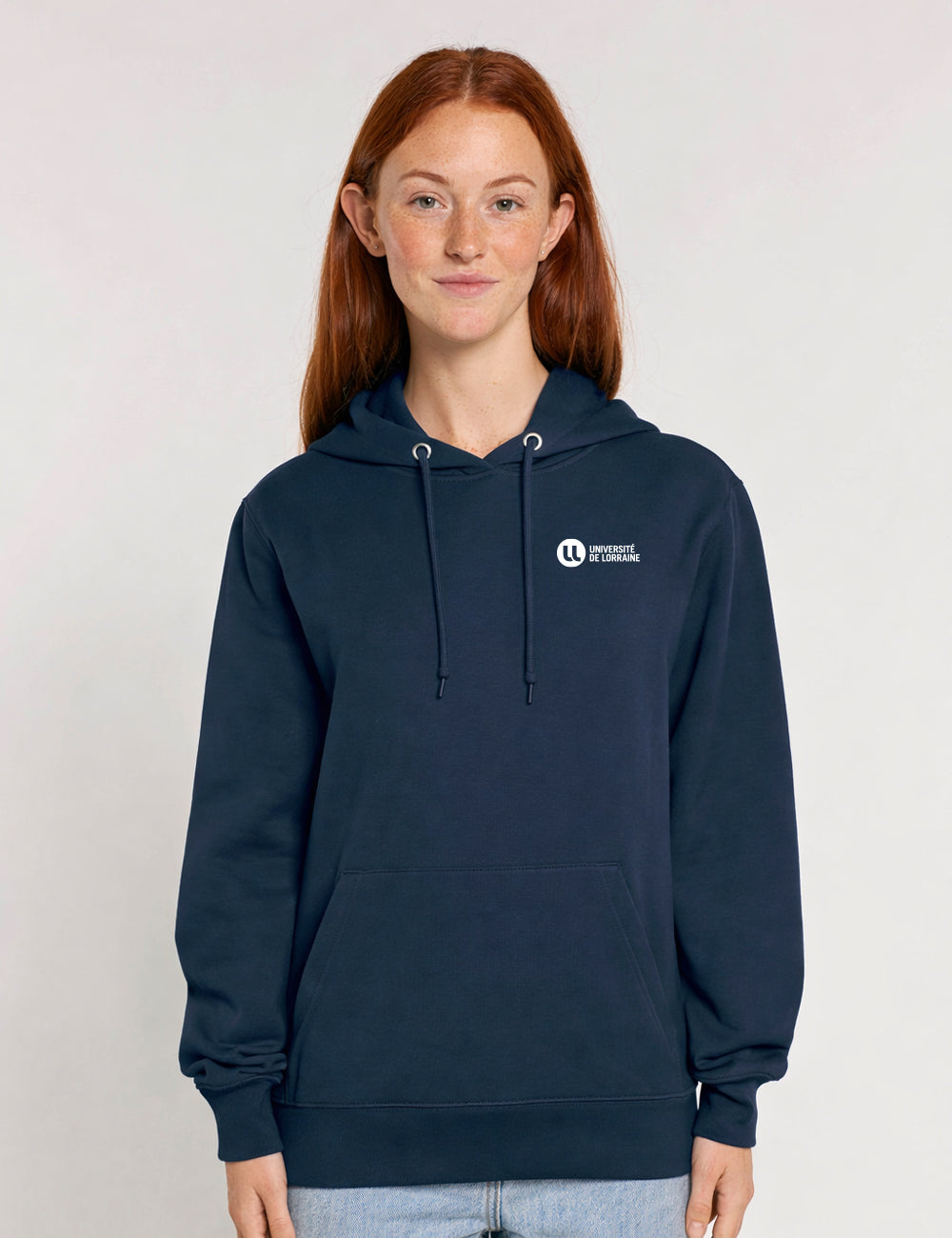 Sweat à capuche unisexe brodé Université de Lorraine