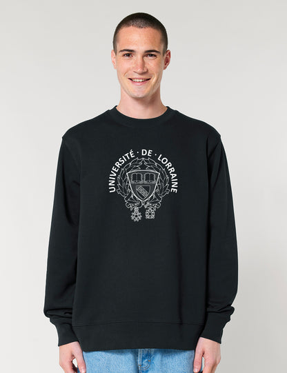 Sweat col rond unisexe brodé armoiries de l'Université de Lorraine