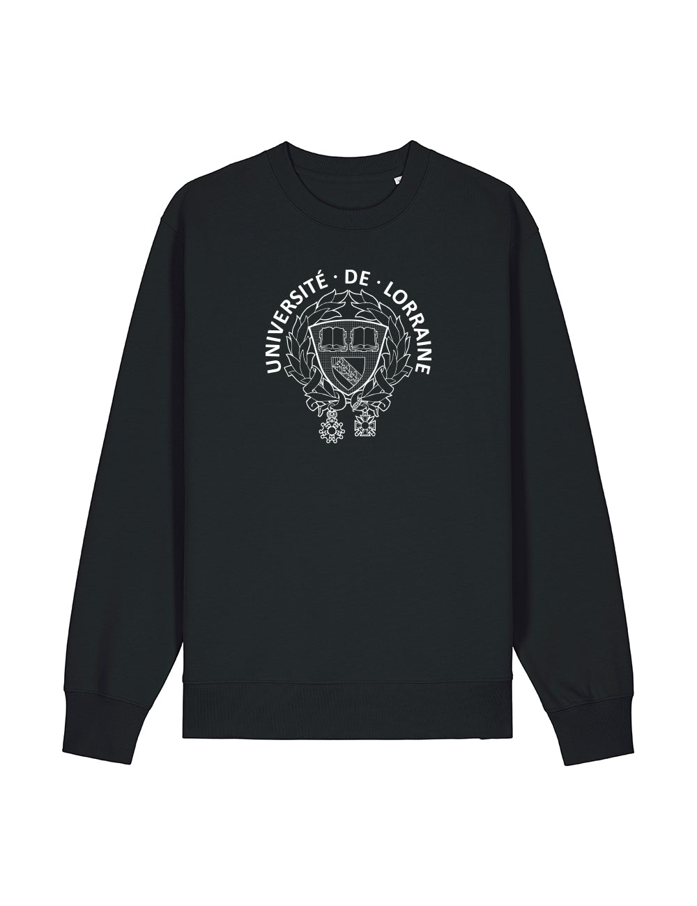Sweat col rond unisexe brodé armoiries de l'Université de Lorraine