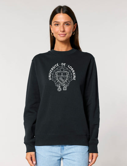 Sweat col rond unisexe brodé armoiries de l'Université de Lorraine
