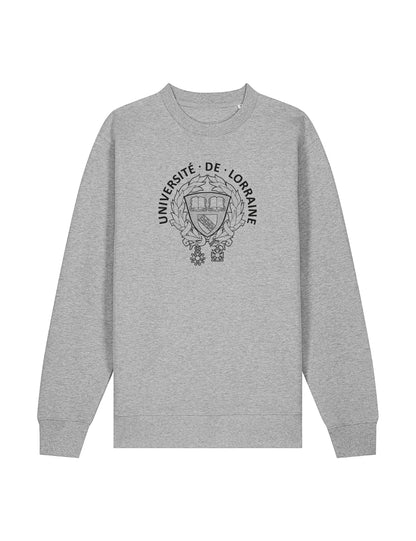 Sweat col rond unisexe brodé armoiries de l'Université de Lorraine