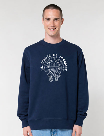 Sweat col rond unisexe brodé armoiries de l'Université de Lorraine