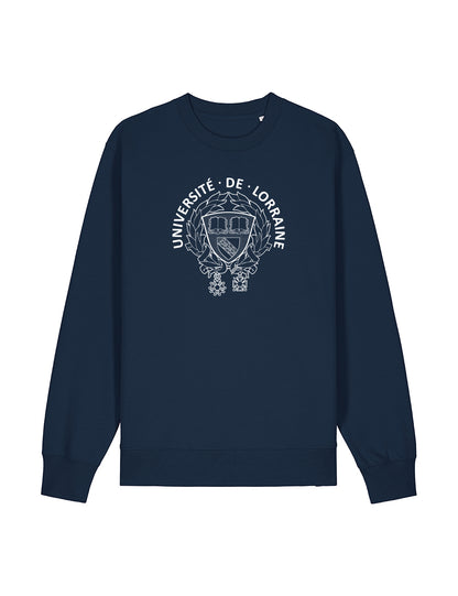 Sweat col rond unisexe brodé armoiries de l'Université de Lorraine