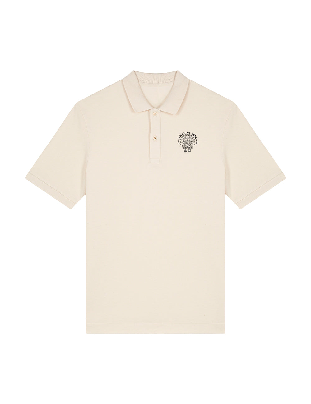 Polo manches courtes homme brodé armoiries de l'Université de Lorraine ♻️